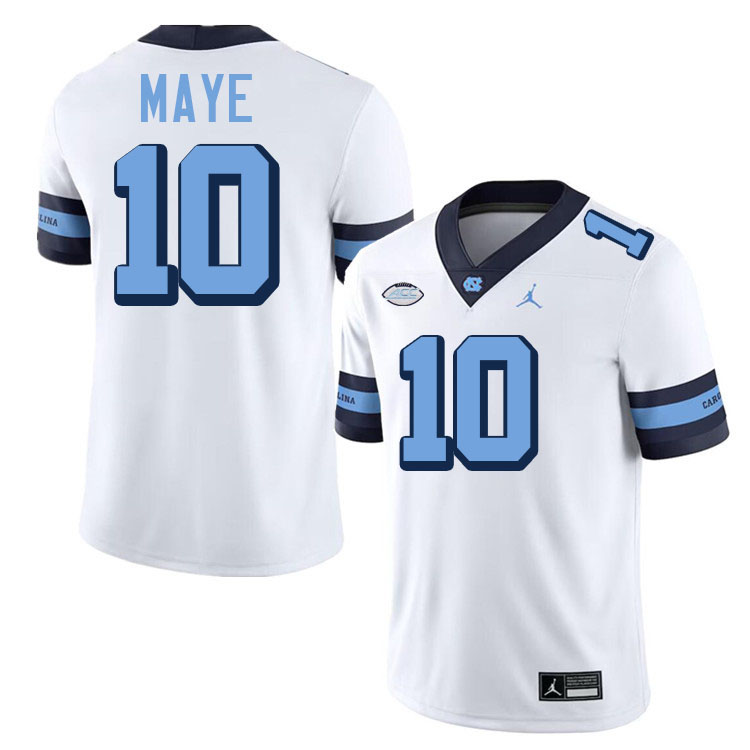 Drake Maye UNC Jerseys,North Carolina Tar Heels #10 Drake Maye Football Jerseys-Throwback White
